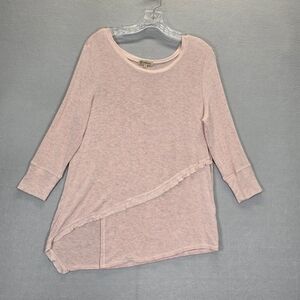 Democracy Pink Asymmetrical Women's Top, Size Medium